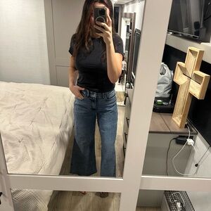 Good American Light Blue Flare Jeans